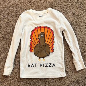 Jumping Beans Cream Thanksgiving Turkey Funny Long Sleeve Tee